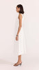 Eden Belted Midi Dress White