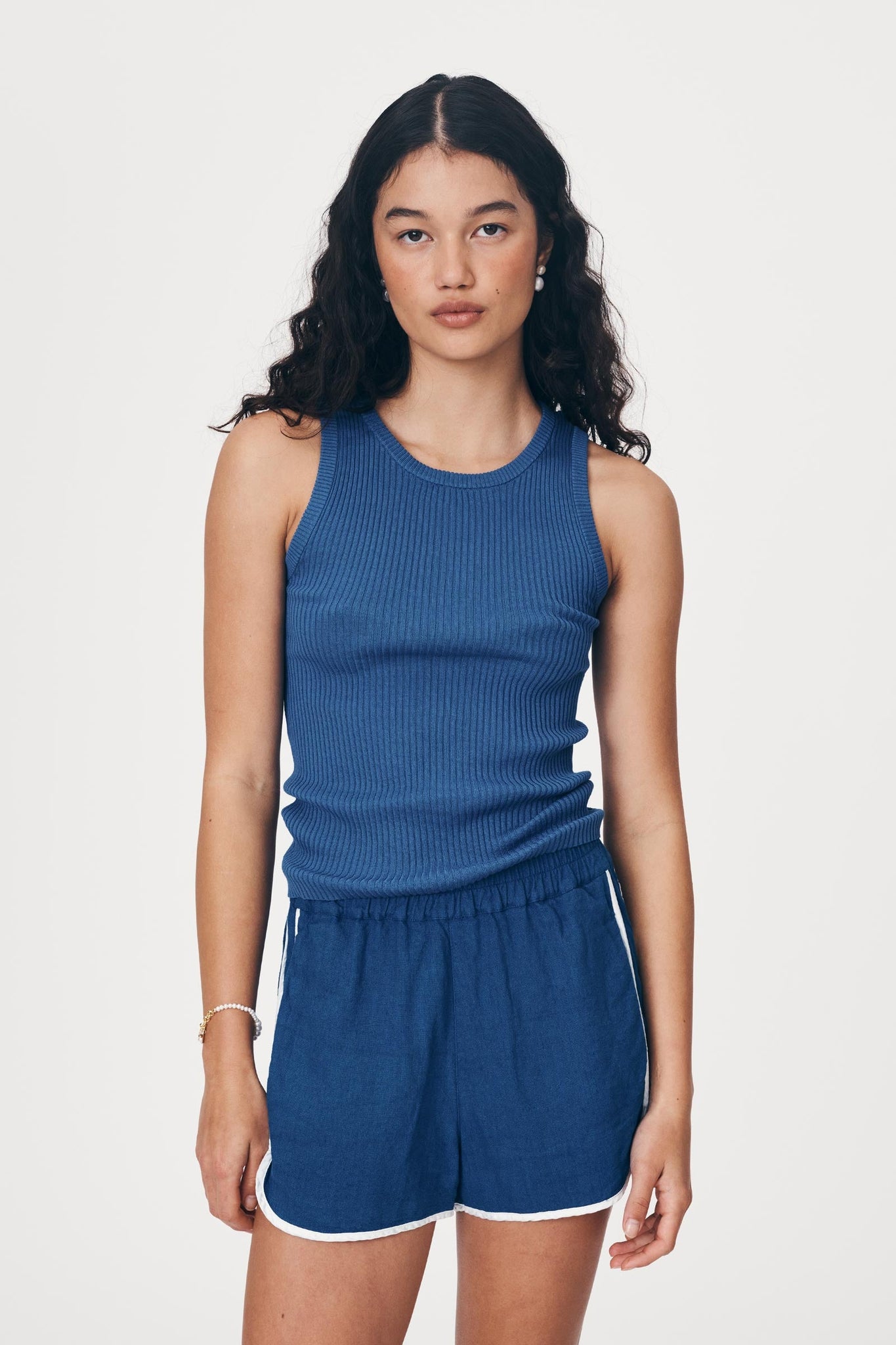 Avery Knit Tank Cobalt Blue