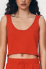 Belen Knit Crop Aperol Red