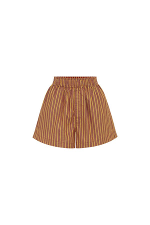 Rocco Stripe Boxer Short Tan Stripe