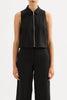 Dalia Linen Vest Black