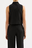 Dalia Linen Vest Black